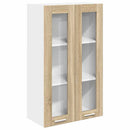 vidaXL Függő szekrény tárolóval Sonoma tölgy 60 x 31 x 100 cm Faanyag