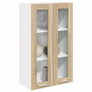 vidaXL Függő szekrény tárolóval Sonoma tölgy 60 x 31 x 100 cm Faanyag