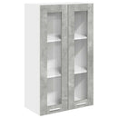 vidaXL Függő szekrény tárolóval Beton Szürke 60 x 31 x 100 cm Faanyag