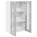vidaXL Függő szekrény tárolóval Beton Szürke 60 x 31 x 100 cm Faanyag