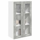 vidaXL Függő szekrény tárolóval Beton Szürke 60 x 31 x 100 cm Faanyag