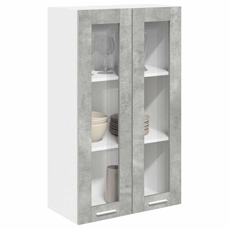 vidaXL Függő szekrény Riga Beton Szürke 60 x 31 x 100 cm Faanyag