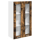 vidaXL Függő szekrény tárolóval Füstölt tölgy 60 x 31 x 100 cm Faanyag