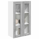 vidaXL Függő szekrény tárolóval Szürke Sonoma 60 x 31 x 100 cm Faanyag