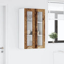 vidaXL Függő szekrény tárolóval Öreg fa 60 x 31 x 100 cm Faanyag