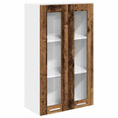 vidaXL Függő szekrény tárolóval Öreg fa 60 x 31 x 100 cm Faanyag
