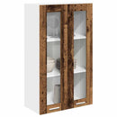 vidaXL Függő szekrény tárolóval Öreg fa 60 x 31 x 100 cm Faanyag