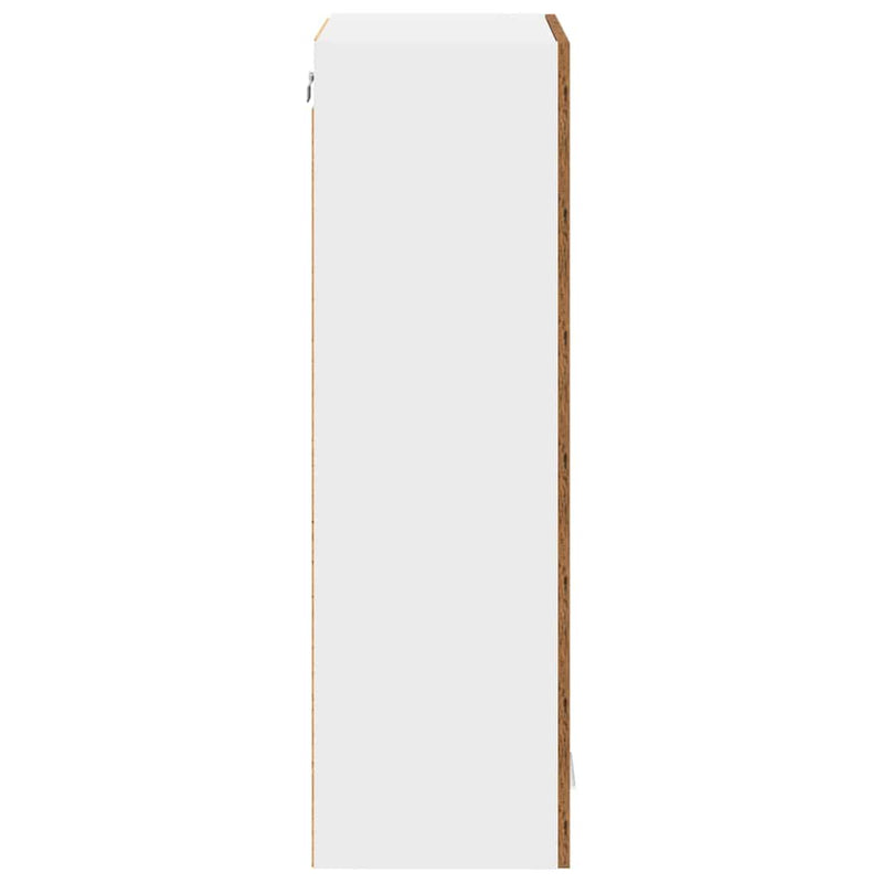 vidaXL Függő szekrény tárolóval Riga Öreg fa 60 x 31 x 100 cm Faanyag