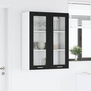vidaXL Függő szekrény tárolóval Fekete tölgy 80 x 31 x 100 cm Faanyag