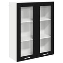 vidaXL Függő szekrény tárolóval Fekete tölgy 80 x 31 x 100 cm Faanyag