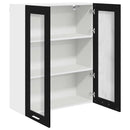 vidaXL Függő szekrény tárolóval Fekete tölgy 80 x 31 x 100 cm Faanyag