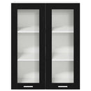 vidaXL Függő szekrény tárolóval Fekete tölgy 80 x 31 x 100 cm Faanyag