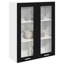 vidaXL Függő szekrény tárolóval Fekete tölgy 80 x 31 x 100 cm Faanyag