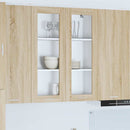 vidaXL Függő szekrény tárolóval Sonoma tölgy 80 x 31 x 100 cm Faanyag