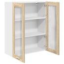 vidaXL Függő szekrény tárolóval Sonoma tölgy 80 x 31 x 100 cm Faanyag