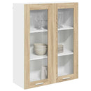 vidaXL Függő szekrény tárolóval Sonoma tölgy 80 x 31 x 100 cm Faanyag