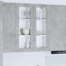 vidaXL Függő szekrény tárolóval Beton Szürke 80 x 31 x 100 cm Faanyag