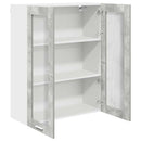 vidaXL Függő szekrény tárolóval Beton Szürke 80 x 31 x 100 cm Faanyag
