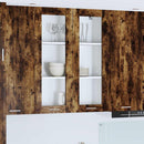 vidaXL Függő szekrény Riga Füstölt tölgy 80 x 31 x 100 cm Faanyag