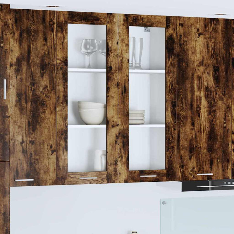 vidaXL Függő szekrény Riga Füstölt tölgy 80 x 31 x 100 cm Faanyag