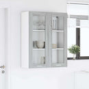 vidaXL Függő szekrény tárolóval Szürke Sonoma 80 x 31 x 100 cm Faanyag