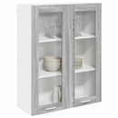 vidaXL Függő szekrény tárolóval Szürke Sonoma 80 x 31 x 100 cm Faanyag