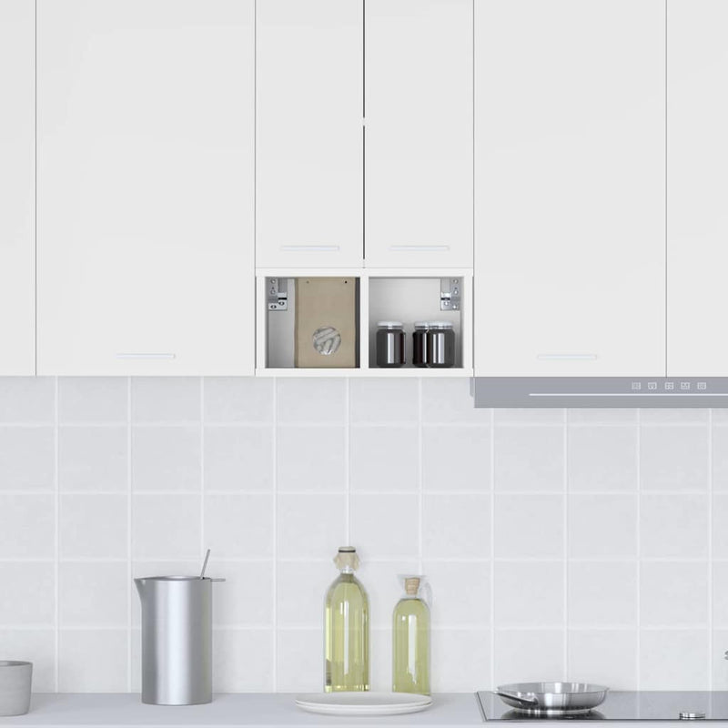 vidaXL Függő szekrény tárolóval Riga Fehér 20 x 29,5 x 40 cm Faanyag