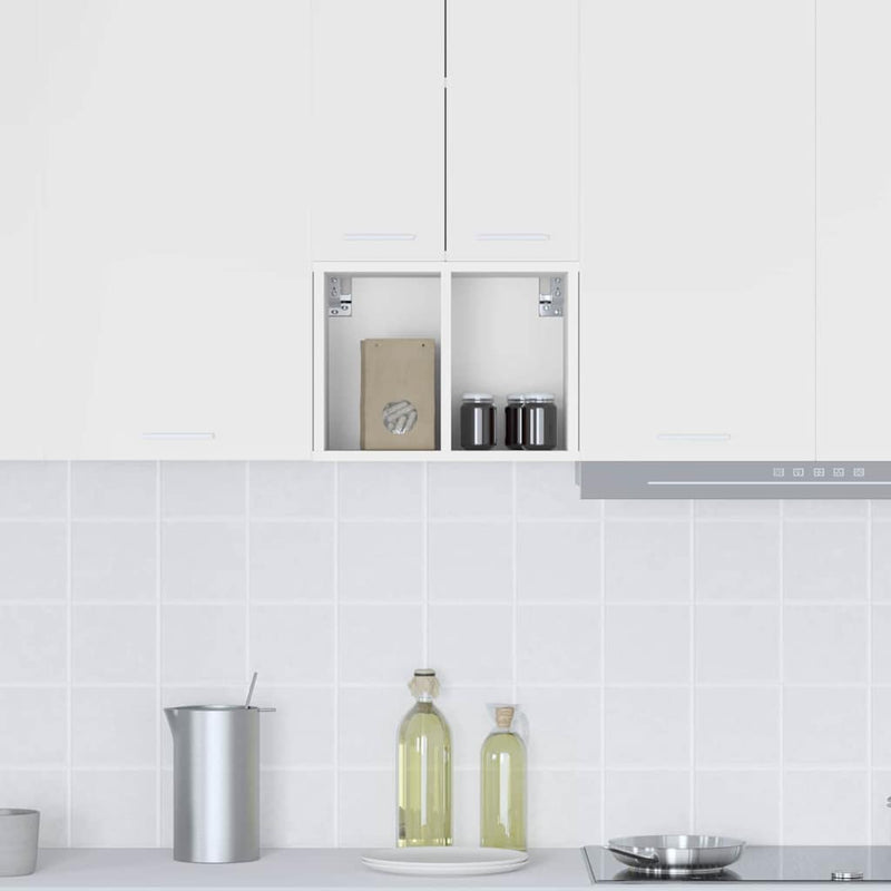 vidaXL Függő szekrény tárolóval Riga Fehér 30 x 29,5 x 40 cm Faanyag