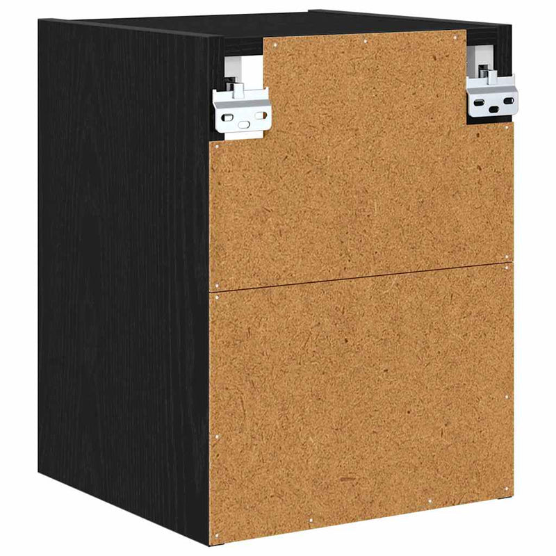 vidaXL Függő szekrény Riga Fekete tölgy 30 x 29,5 x 40 cm Faanyag