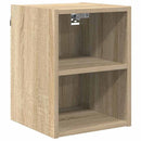 vidaXL Függő szekrény tárolóval Sonoma tölgy 30 x 29,5 x 40 cm Faanyag