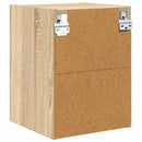 vidaXL Függő szekrény tárolóval Sonoma tölgy 30 x 29,5 x 40 cm Faanyag