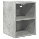 vidaXL Függő szekrény tárolóval Beton Szürke 30 x 29,5 x 40 cm Faanyag