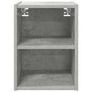 vidaXL Függő szekrény tárolóval Beton Szürke 30 x 29,5 x 40 cm Faanyag