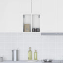 vidaXL Függő szekrény tárolóval Fehér 40 x 29,5 x 40 cm Faanyag