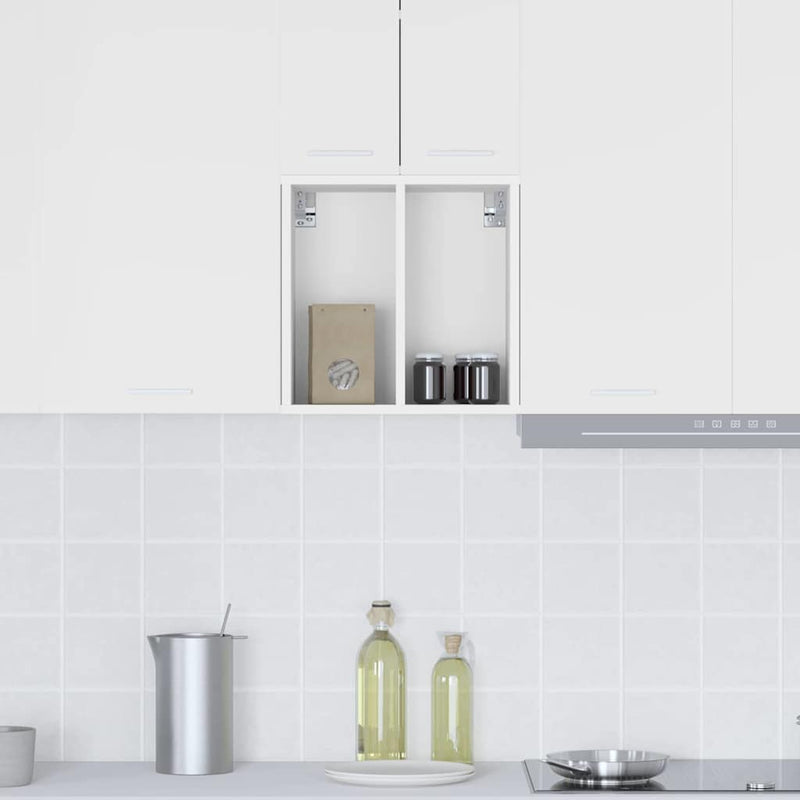 vidaXL Függő szekrény tárolóval Riga Fehér 40 x 29,5 x 40 cm Faanyag