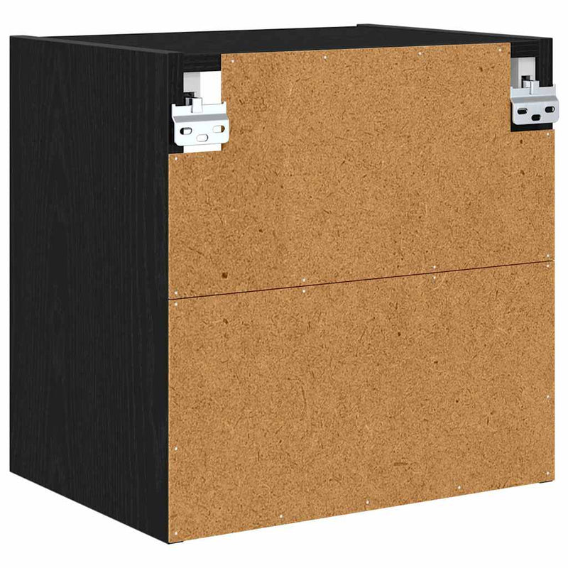 vidaXL Függő szekrény Riga Fekete tölgy 40 x 29,5 x 40 cm Faanyag