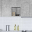 vidaXL Függő szekrény tárolóval Beton Szürke 40 x 29,5 x 40 cm Faanyag