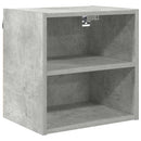 vidaXL Függő szekrény tárolóval Beton Szürke 40 x 29,5 x 40 cm Faanyag