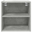vidaXL Függő szekrény tárolóval Beton Szürke 40 x 29,5 x 40 cm Faanyag
