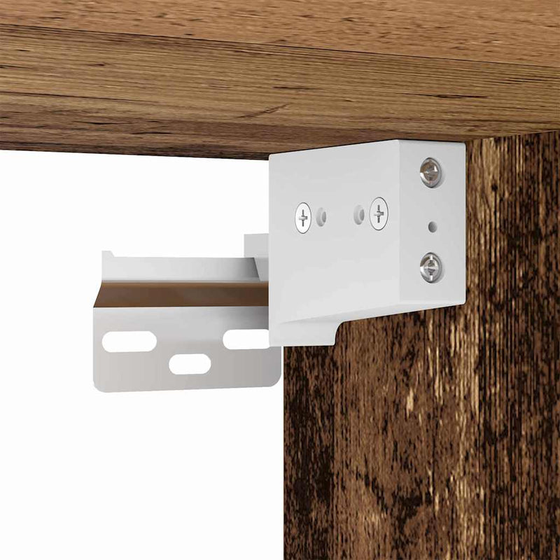 vidaXL Függő szekrény tárolóval Riga Öreg fa 40 x 29,5 x 40 cm Faanyag