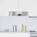 vidaXL Függő szekrény tárolóval Riga Fehér 20 x 29,5 x 80 cm Faanyag