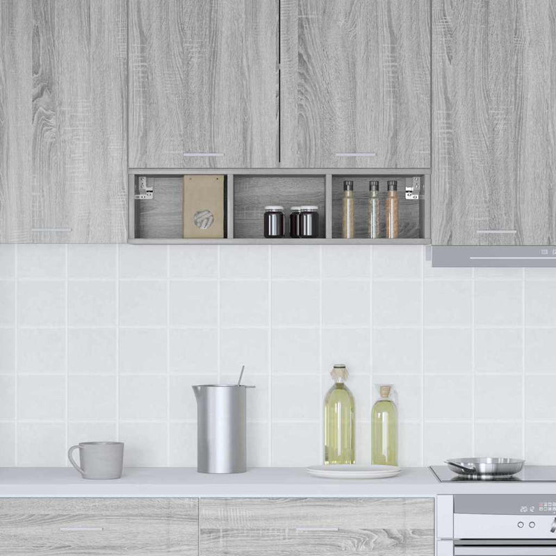 vidaXL Függő szekrény Riga Szürke Sonoma 20 x 29,5 x 80 cm Faanyag