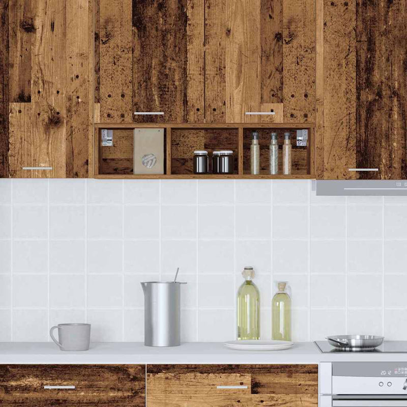 vidaXL Függő szekrény polcokkal Riga Öreg fa 20 x 29,5 x 80 cm Faanyag