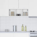 vidaXL Függő szekrény tárolóval Riga Fehér 30 x 29,5 x 80 cm Faanyag