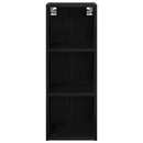 vidaXL Függő szekrény Riga Fekete tölgy 30 x 29,5 x 80 cm Faanyag