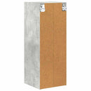 vidaXL Függő szekrény tárolóval Beton Szürke 30 x 29,5 x 80 cm Faanyag