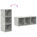 vidaXL Függő szekrény tárolóval Beton Szürke 30 x 29,5 x 80 cm Faanyag