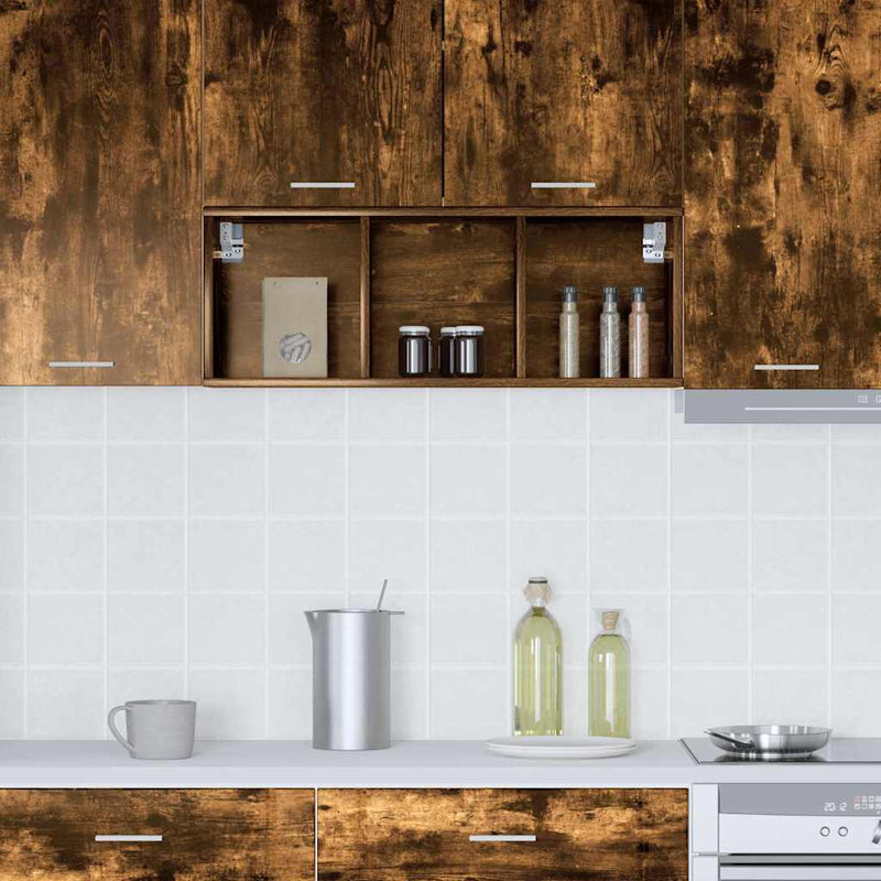 vidaXL Függő szekrény Riga Füstölt tölgy 30 x 29,5 x 80 cm Faanyag