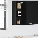 vidaXL Függő szekrény tárolóval Fekete tölgy 40 x 29,5 x 80 cm Faanyag