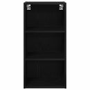 vidaXL Függő szekrény tárolóval Fekete tölgy 40 x 29,5 x 80 cm Faanyag